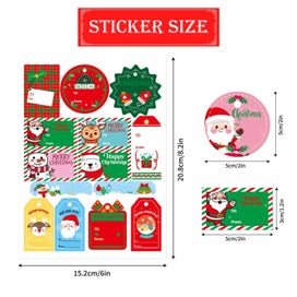 Listing 2 of 8 for Christmas Gift Tag Stickers - 12 Sheets (170+ labels)