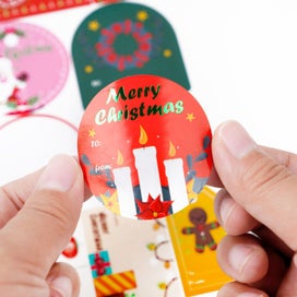 Listing 5 of 8 for Christmas Gift Tag Stickers - 12 Sheets (170+ labels)