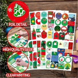 Listing 6 of 8 for Christmas Gift Tag Stickers - 12 Sheets (170+ labels)