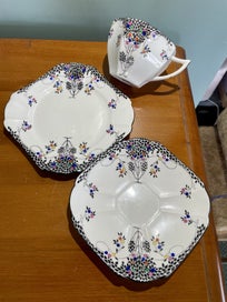 Listing 3 of 4 for Stunning Shelley Queen Anne trio art deco