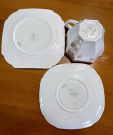 Listing 4 of 7 for Rare Gold Shelley Queen Anne trio art deco