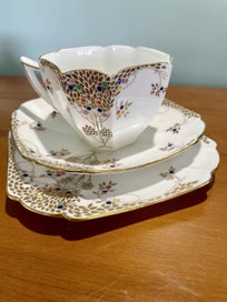 Listing 1 of 7 for Rare Gold Shelley Queen Anne trio art deco