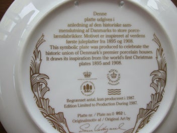 Listing 3 of 4 for Rare ROYAL COPENHAGEN Union of Denmarks Premier Houses Collector Plate 1987