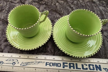 Listing 6 of 6 for 2 crown Ducal cups and saucers
