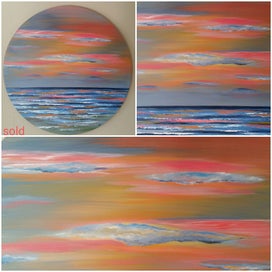 Listing 12 of 19 for 'Glow Of Dusk'- Abstract seascape painting.