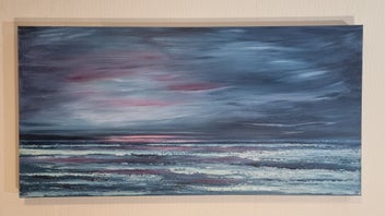 Listing 18 of 19 for 'Glow Of Dusk'- Abstract seascape painting.