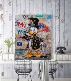 Listing 3 of 3 for Framed $1 RESERVE 1 Panel Canvas Print - Donald Duck