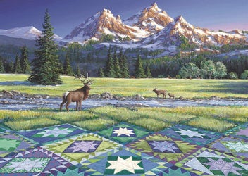 Listing 2 of 2 for Ravensburger Puzzle 300pc Large Format - Mountain Quiltscape