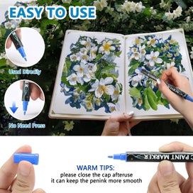 Listing 5 of 6 for Acrylic Paint Pens, 12 Colors Dual Tip Paint Markers, Acrylic Paint Markers