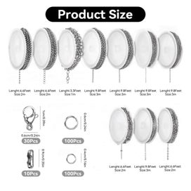 Listing 2 of 6 for 78.7 Feet 10 Rolls Stainless Steel Necklace Chains Bulk for Jewelry Making,