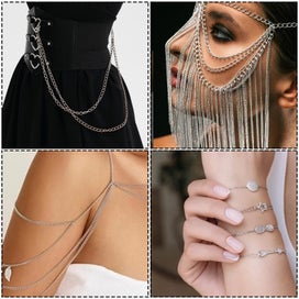 Listing 5 of 6 for 78.7 Feet 10 Rolls Stainless Steel Necklace Chains Bulk for Jewelry Making,