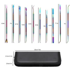 Listing 2 of 7 for 10pcs Double Ended Clay Carving Tools Set, Stainless Steel Wax Carvers Set