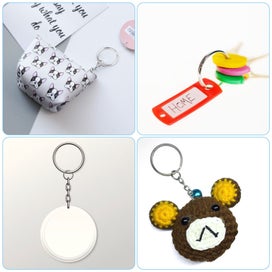 Listing 4 of 6 for 100pcs Round Flat Key Chain Rings, 1in/25mm Metal Split Ring Key Rings Chai