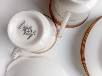 Listing 6 of 6 for 23 pc Noritake Windermere 7030 Bowls, Plates, Tea Cups & Saucer GR8 COND