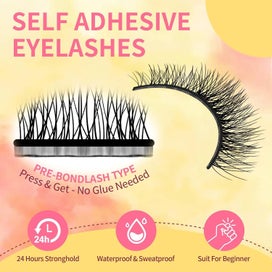 Listing 2 of 7 for Lash Buddy Self-adhesive Eyelashes,3 Pairs Self-Sticking False Eyelashes Na
