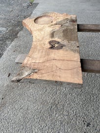 Listing 10 of 19 for Small Ancient Swamp Kauri Slab – 120 × 70/50 × 7 cm (Ready to Work)