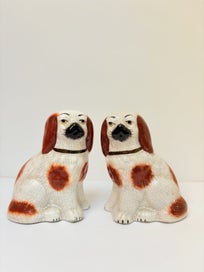 Listing 1 of 3 for Miniature Vintage Staffordshire Dogs