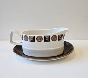 Listing 1 of 10 for English Made & Empathetic Copy of an Alfred Meakin Design. Gravy Boat & Saucer.