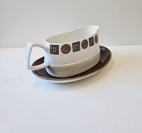 Listing 4 of 10 for English Made & Empathetic Copy of an Alfred Meakin Design. Gravy Boat & Saucer.