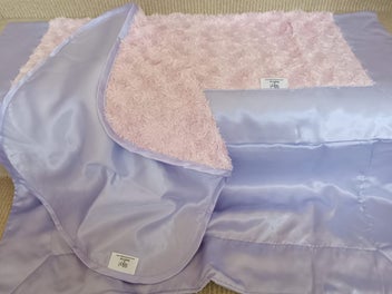 Listing 3 of 5 for Silky! By Cherish & Joy Pink/Purple Baby Blanket and Pillow Cover