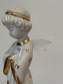 Listing 6 of 11 for RG Capodimonte Limoges Porcelain Angel Pair & Swarovski Wings