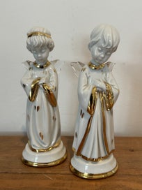 Listing 1 of 11 for RG Capodimonte Limoges Porcelain Angel Pair & Swarovski Wings