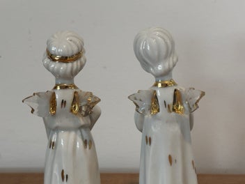 Listing 8 of 11 for RG Capodimonte Limoges Porcelain Angel Pair & Swarovski Wings