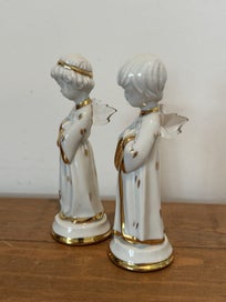 Listing 5 of 11 for RG Capodimonte Limoges Porcelain Angel Pair & Swarovski Wings
