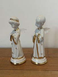 Listing 9 of 11 for RG Capodimonte Limoges Porcelain Angel Pair & Swarovski Wings
