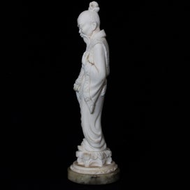 Listing 2 of 6 for Vintage small, resin bonded marble and alabaster statue by Arnaldo Gianelli
