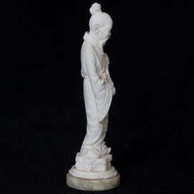 Listing 4 of 6 for Vintage small, resin bonded marble and alabaster statue by Arnaldo Gianelli