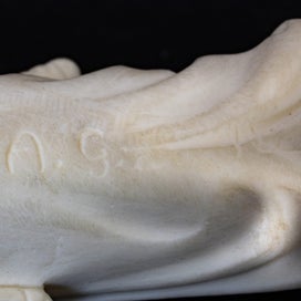 Listing 6 of 6 for Vintage small, resin bonded marble and alabaster statue by Arnaldo Gianelli