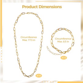 Listing 4 of 5 for 20 PCS Bracelet Necklace Chains, Simple & Elegant Charm Chain Bracelets and