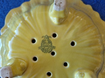 Listing 6 of 13 for VINTAGE CROWN DUCAL FRUIT OR VEGETABLE DRAINING SET TWO FOOTED DISHES AND PLATE