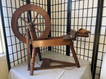 Listing 2 of 6 for Traditional Wooden Spinning Wheel