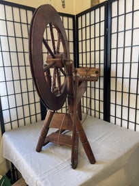 Listing 4 of 6 for Traditional Wooden Spinning Wheel