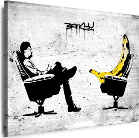 Listing 2 of 3 for Framed $1 RESERVE 1 Panel Canvas Print - Bansky