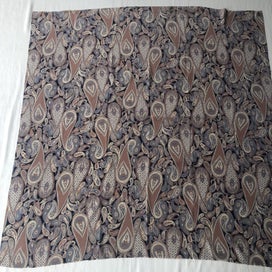 Listing 2 of 9 for Vintage Paisley Silk Fabric Piece