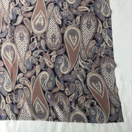 Listing 3 of 9 for Vintage Paisley Silk Fabric Piece