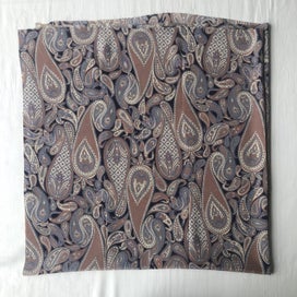 Listing 4 of 9 for Vintage Paisley Silk Fabric Piece