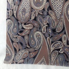 Listing 6 of 9 for Vintage Paisley Silk Fabric Piece