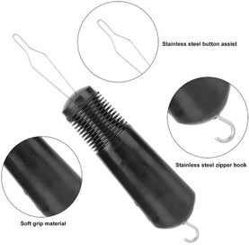 Listing 3 of 5 for Button Hook & Zipper Pull, Button Assist Device with Comfort & Wide Grip, f