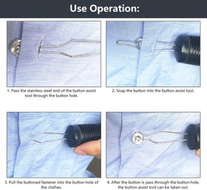 Listing 5 of 5 for Button Hook & Zipper Pull, Button Assist Device with Comfort & Wide Grip, f