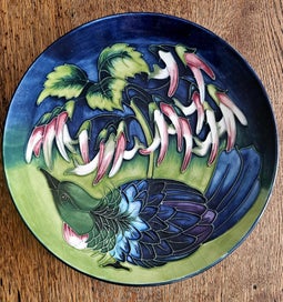 Listing 2 of 3 for Rare Moorcroft Tui plate #116 of 150.