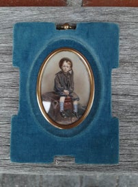 Listing 2 of 5 for Miniature Portrait of a Young Boy, Hand Painted, Late 19thC - E20thC.