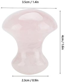 Listing 2 of 5 for Gua Sha Facial Tools Face Massager Stone Mushroom Shape Pink Rosy Finch Jad