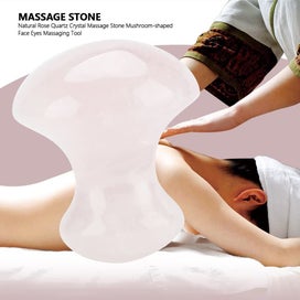 Listing 4 of 5 for Gua Sha Facial Tools Face Massager Stone Mushroom Shape Pink Rosy Finch Jad