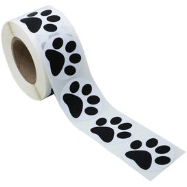 Listing 3 of 3 for 500pcs/roll 1Inch Gift Packaging Black Paw Print Stickers for student - 7ROLLS