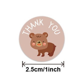 Listing 3 of 4 for 500pcs/roll Animals Thank You Stickers Seal Labels for Kids Students -9ROLLS-2