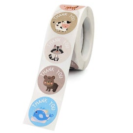 Listing 4 of 4 for 500pcs/roll Animals Thank You Stickers Seal Labels for Kids Students -9ROLLS-2